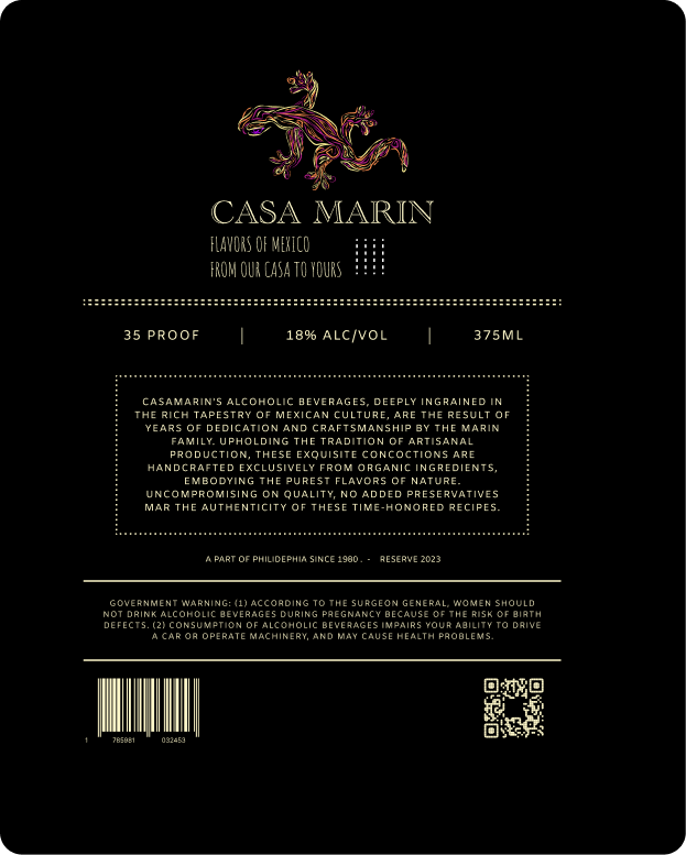 Casa Marin label design
