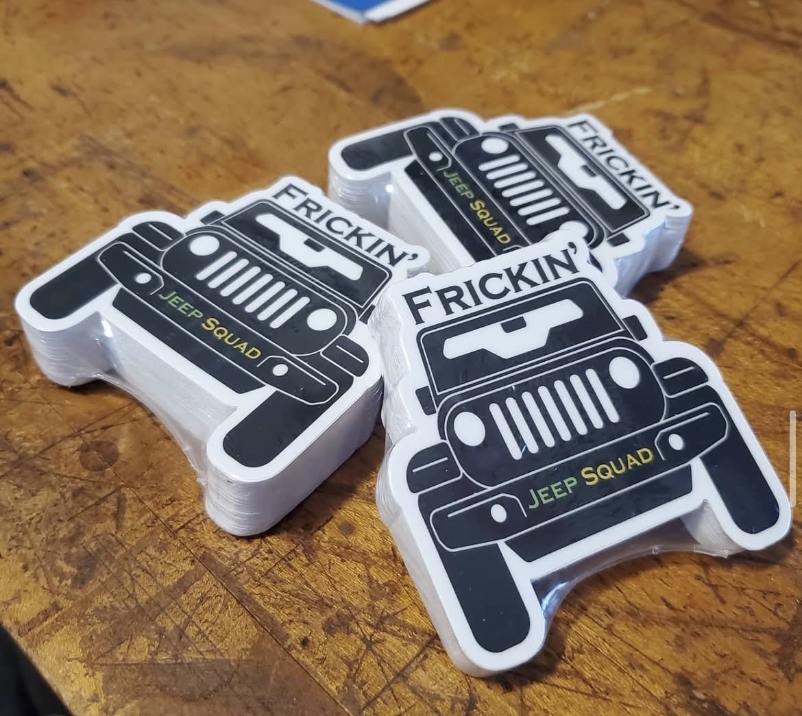 Sticker in use