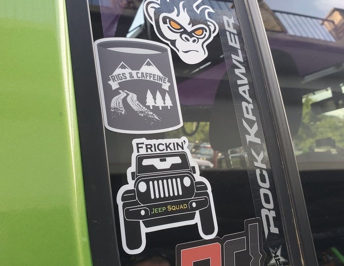 Sticker in use, third view