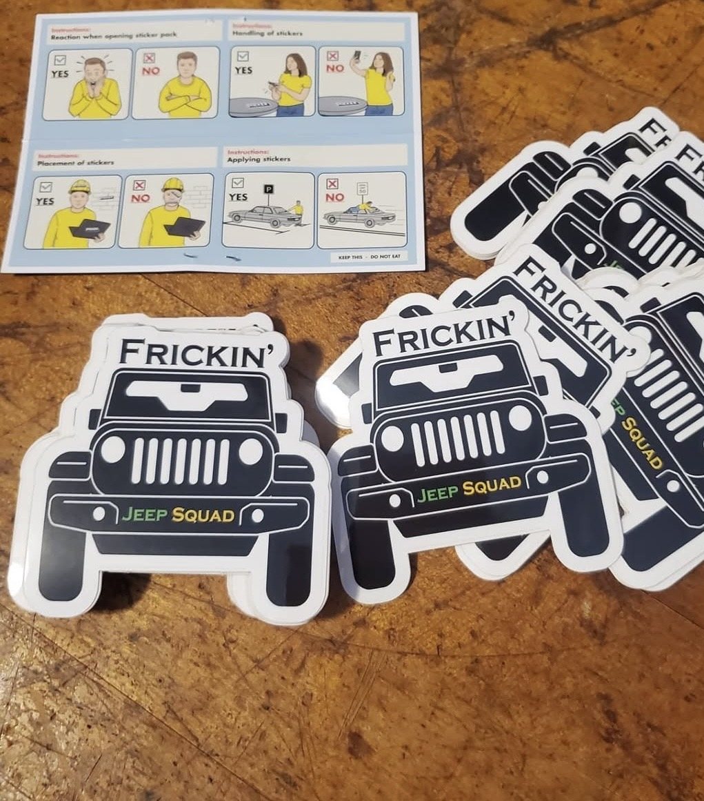 Sticker in use, fifth view