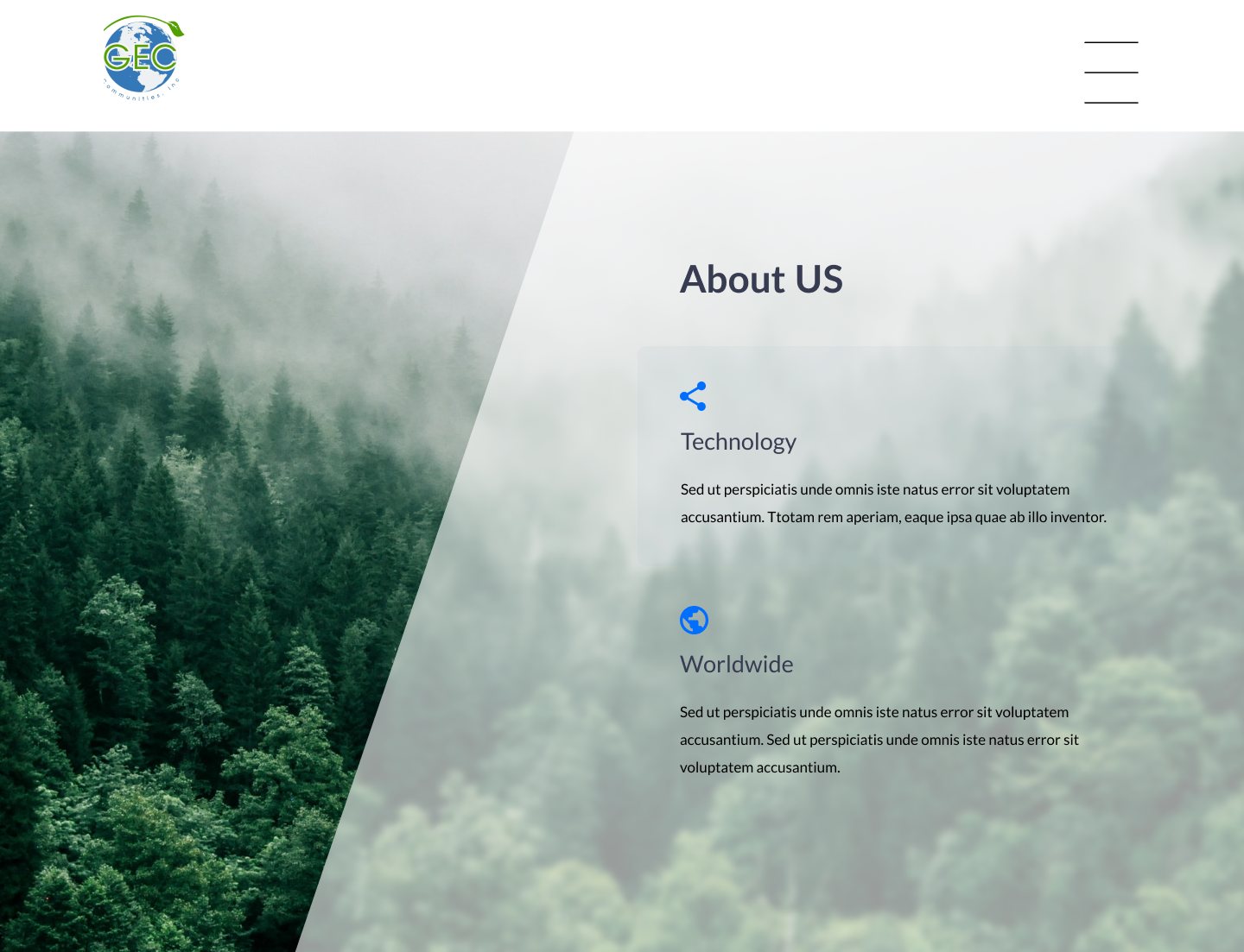 Redesigned About Us page