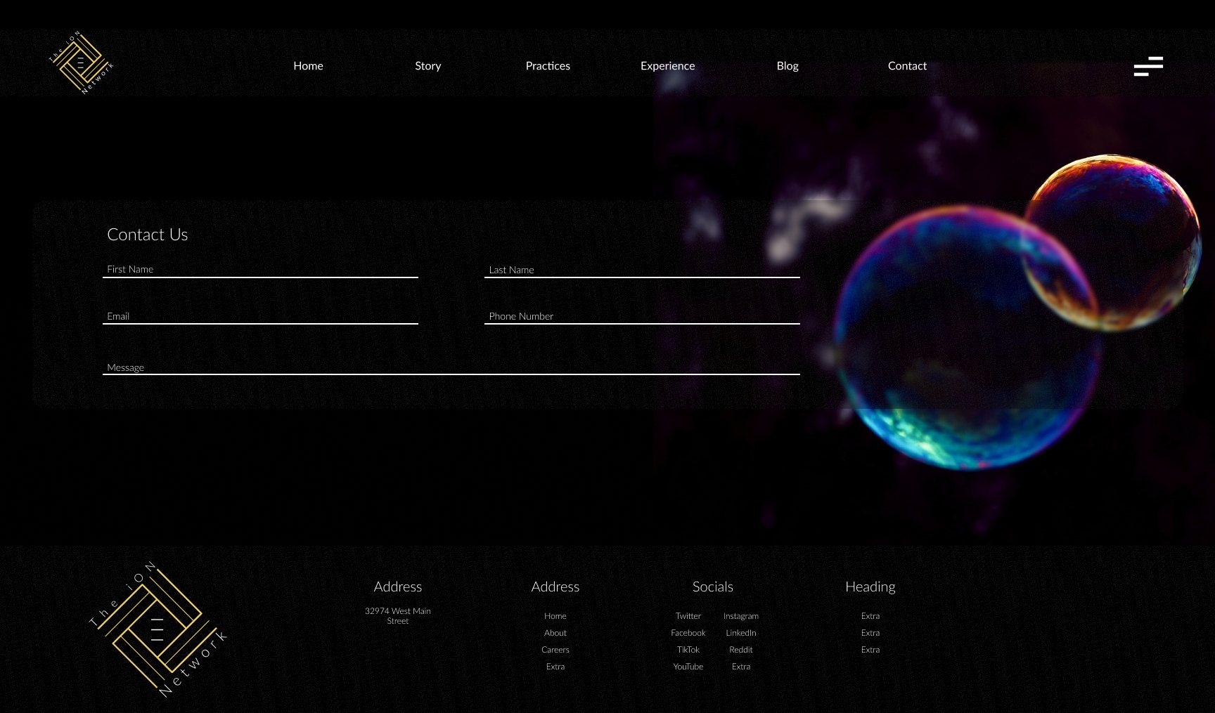 iON sign up page