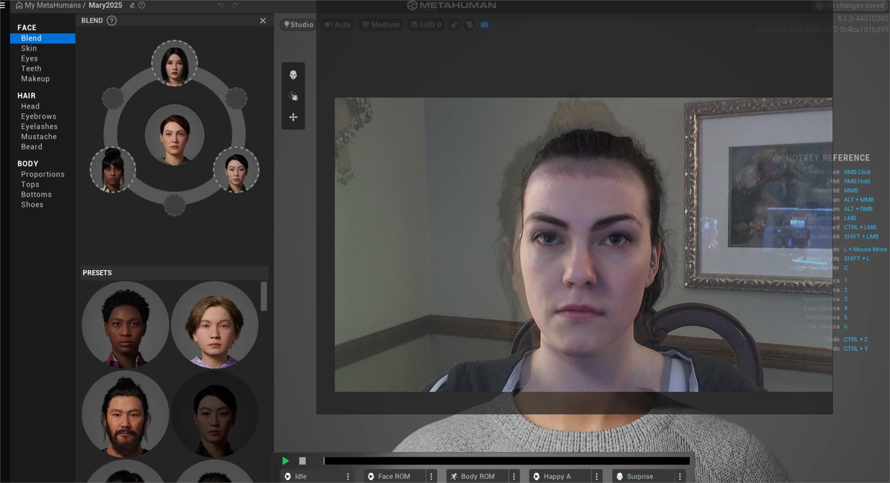 Photo overlaid on the MetaHuman Creator window