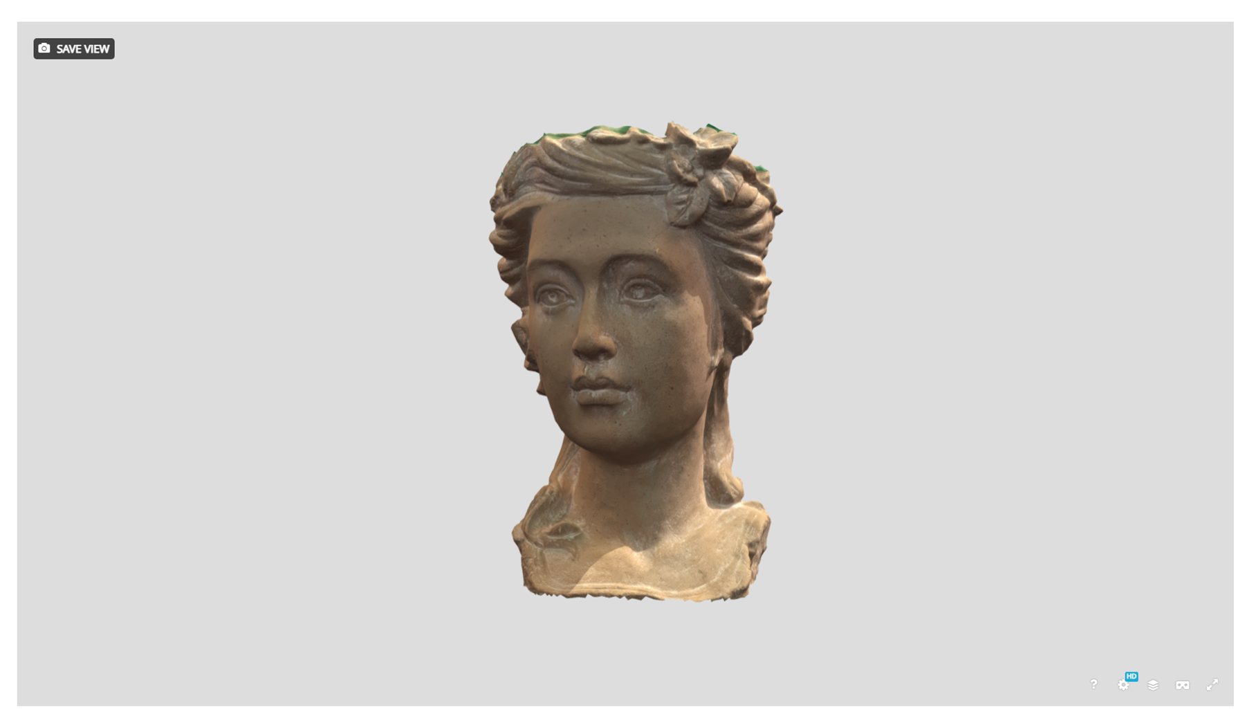 Finished bust scan