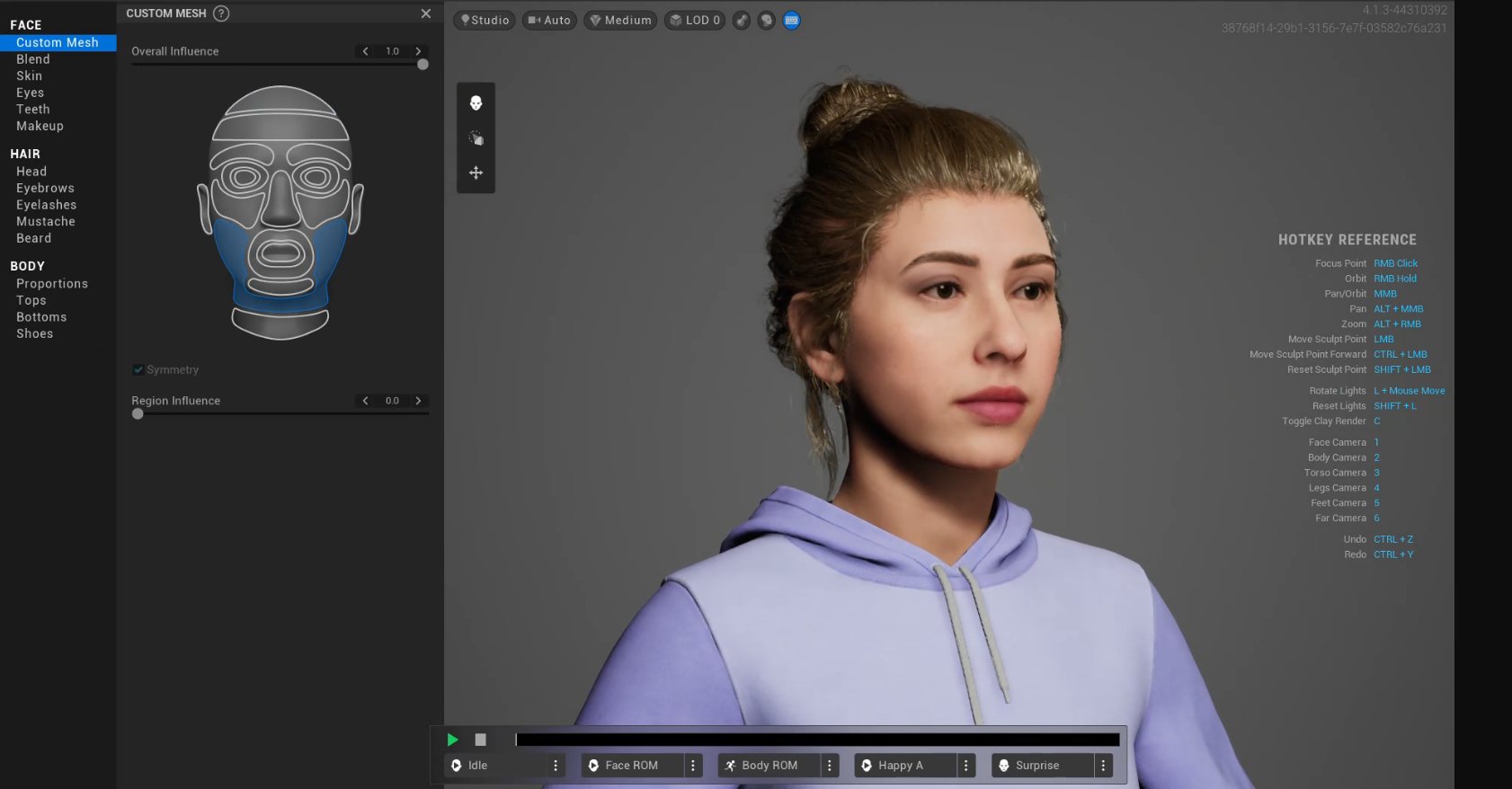 Scan imported into MetaHuman Builder