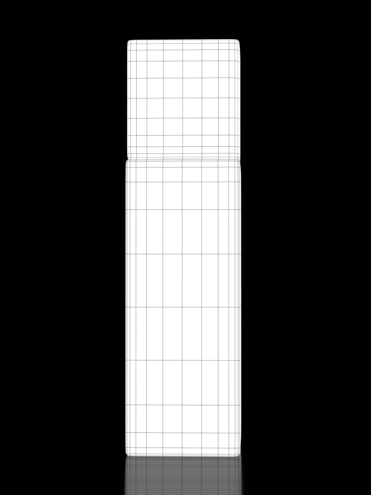 Wireframe of the foundation bottle model
