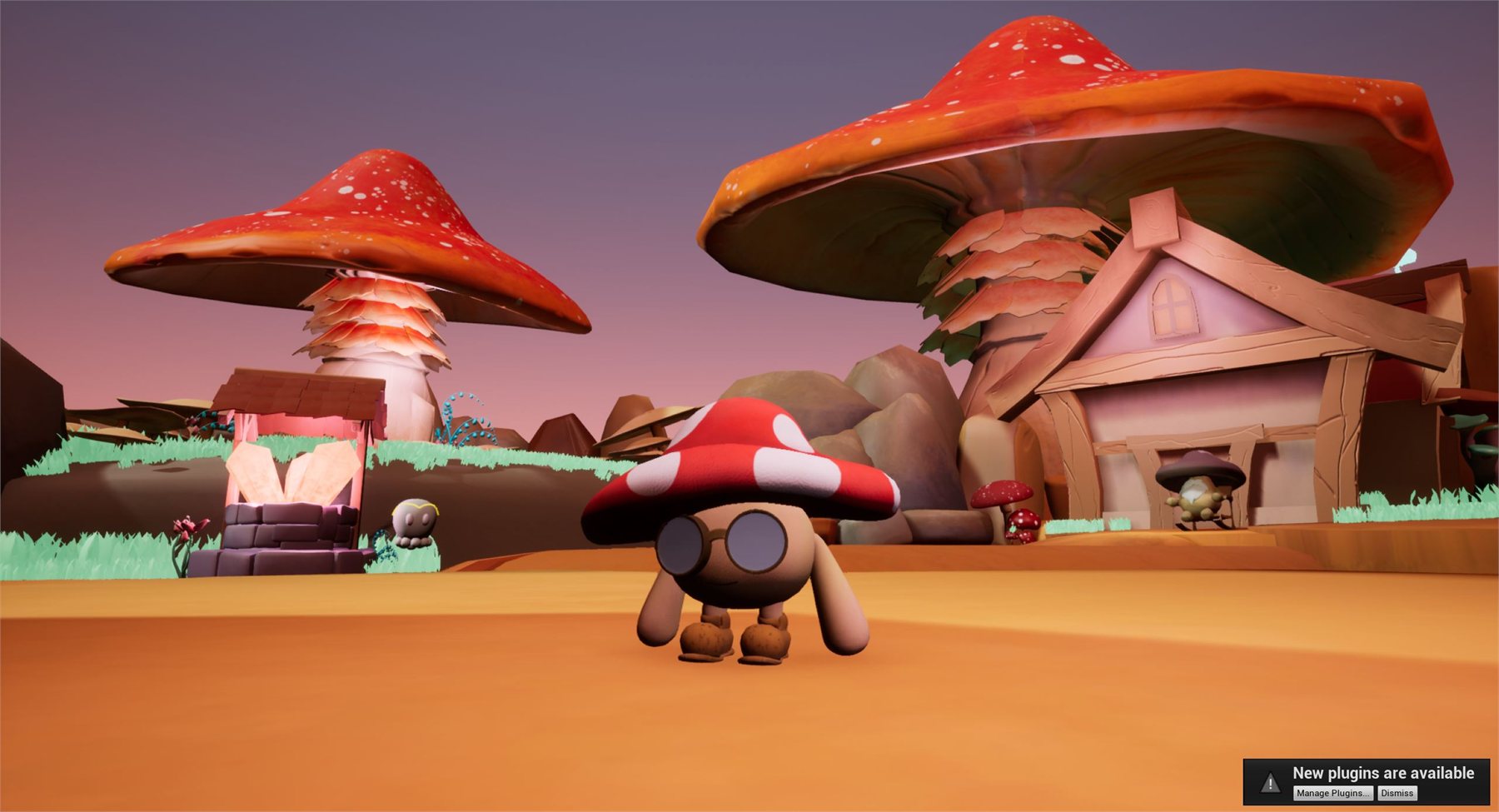 The above-ground mushroom village